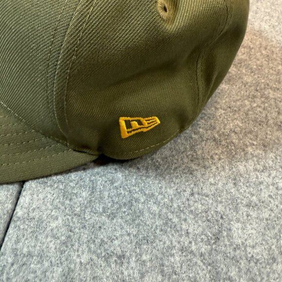 New Era 59FIFTY Oklahoma City Comets MLB Baseball Cap Men 7 1/4 Olive Fitted Hat - Picture 3 of 12